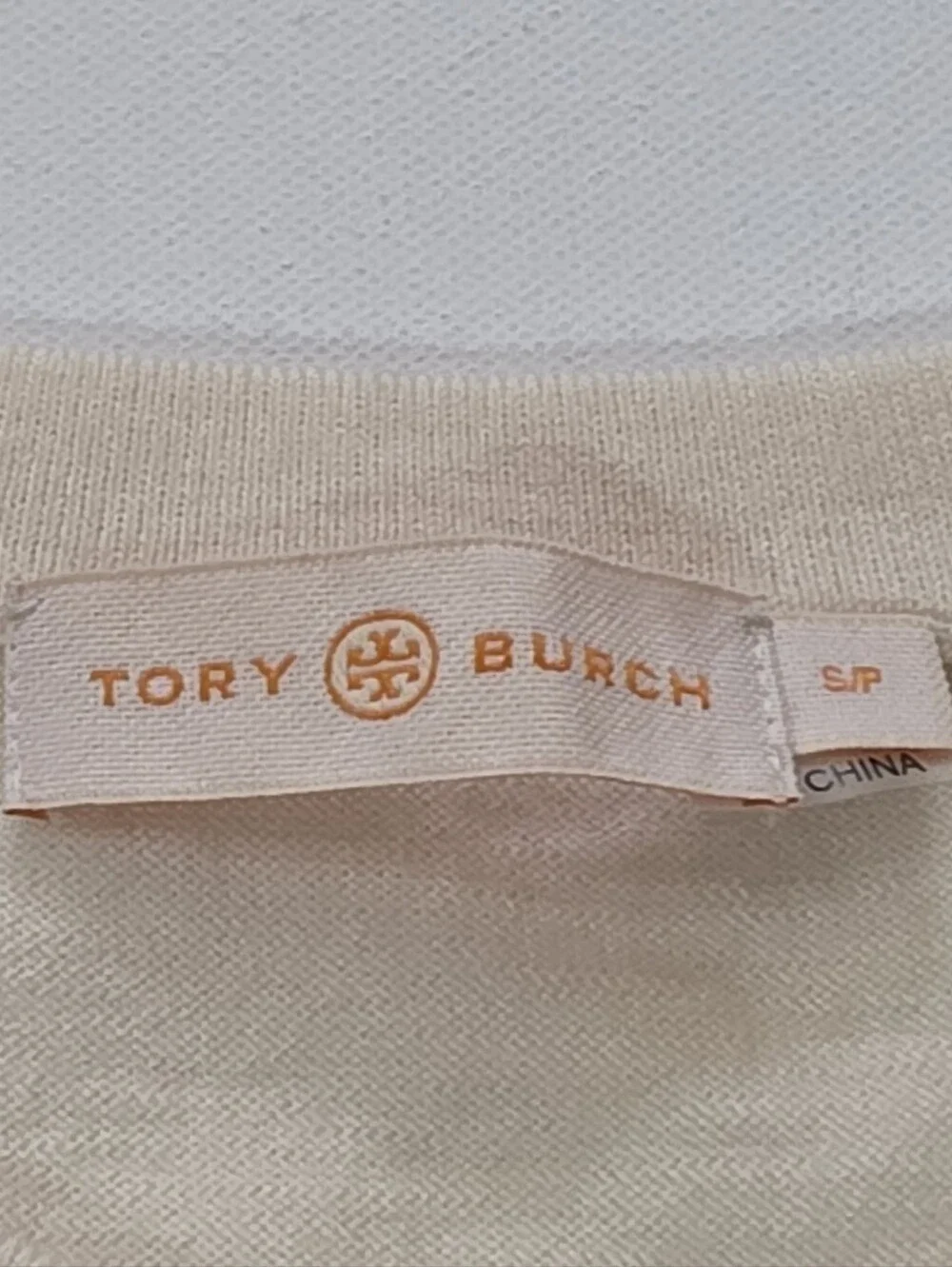 Tory Burch Merino Silk Wool Sweater Womens S/P Cream Green  Floral Feminine Chic